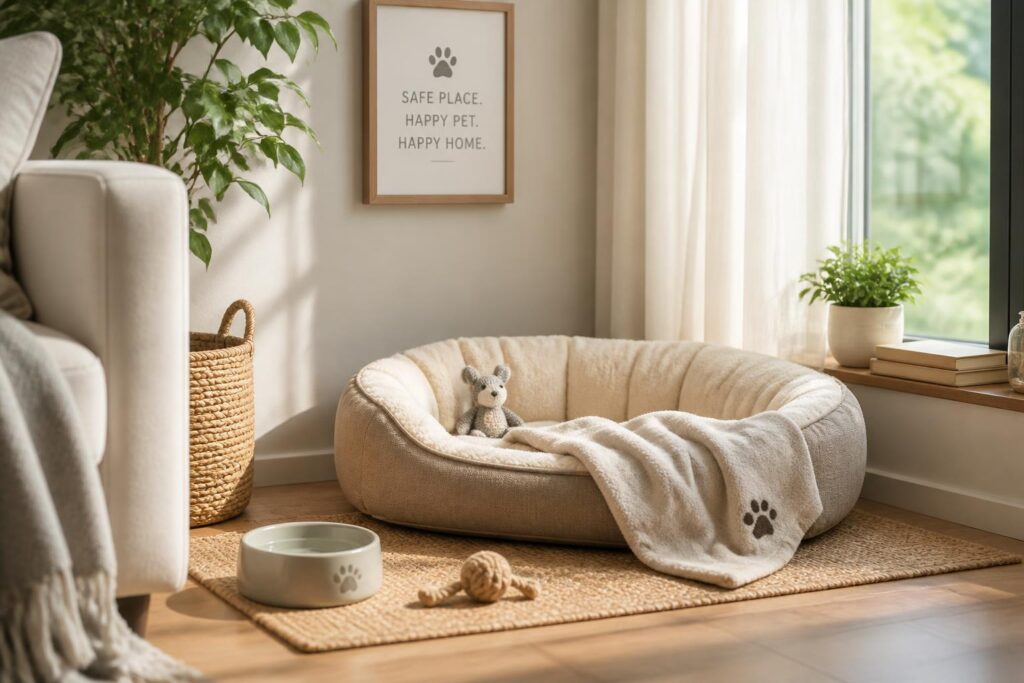 Coin repos pour chien ou chat : l’emplacement, le couchage et les repères qui changent tout