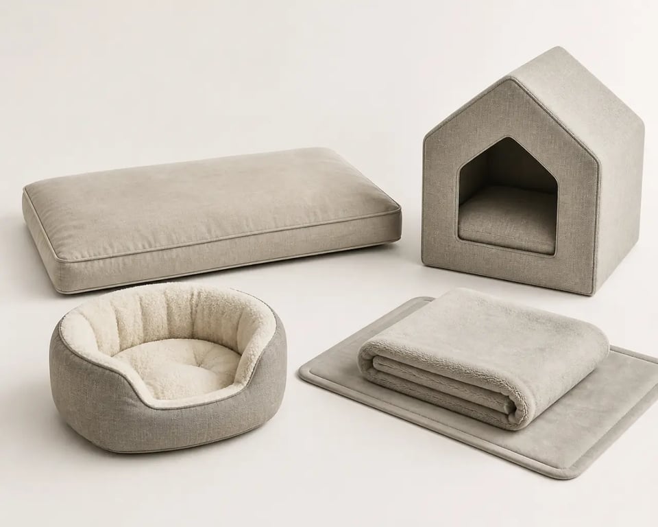 Aménager un coin confortable pour son animal de compagnie avec différents couchages adaptés à la taille et au tempérament