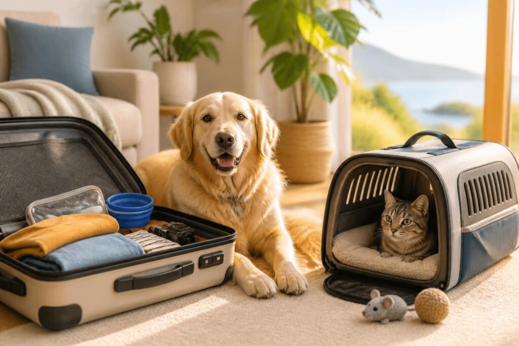 Départ en vacances avec un animal : partir avec lui ou le faire garder sans le stresser