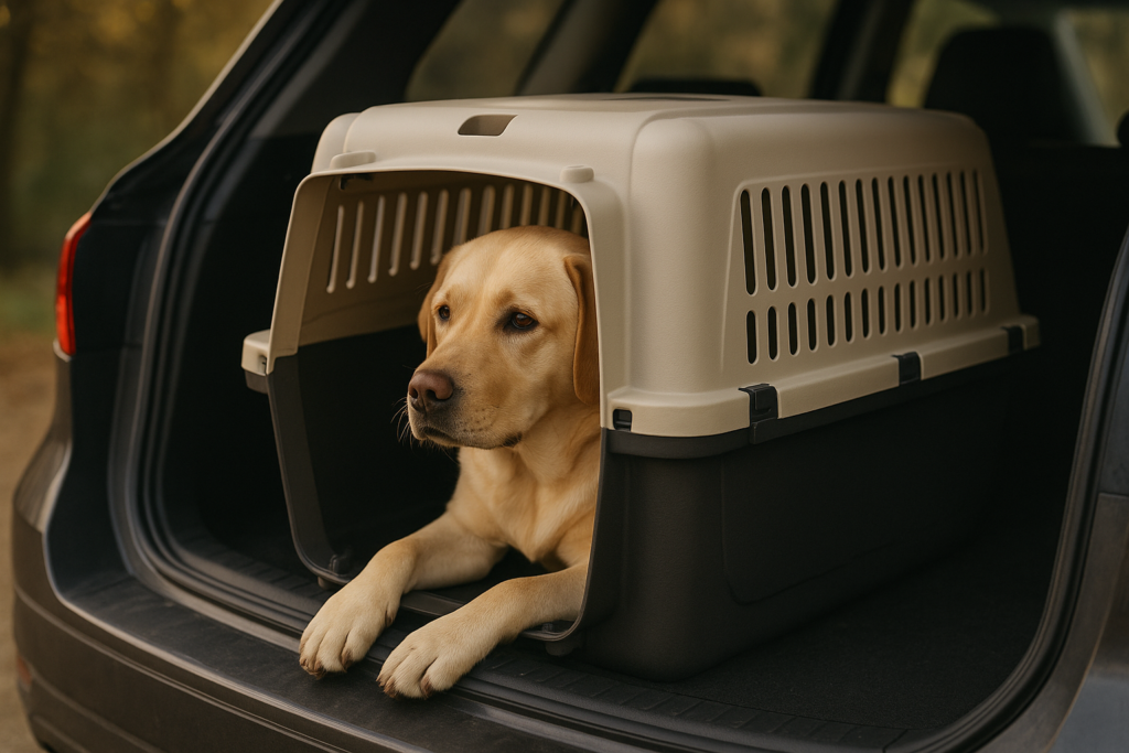 Cage de transport pour chien : taille, normes et sécurité