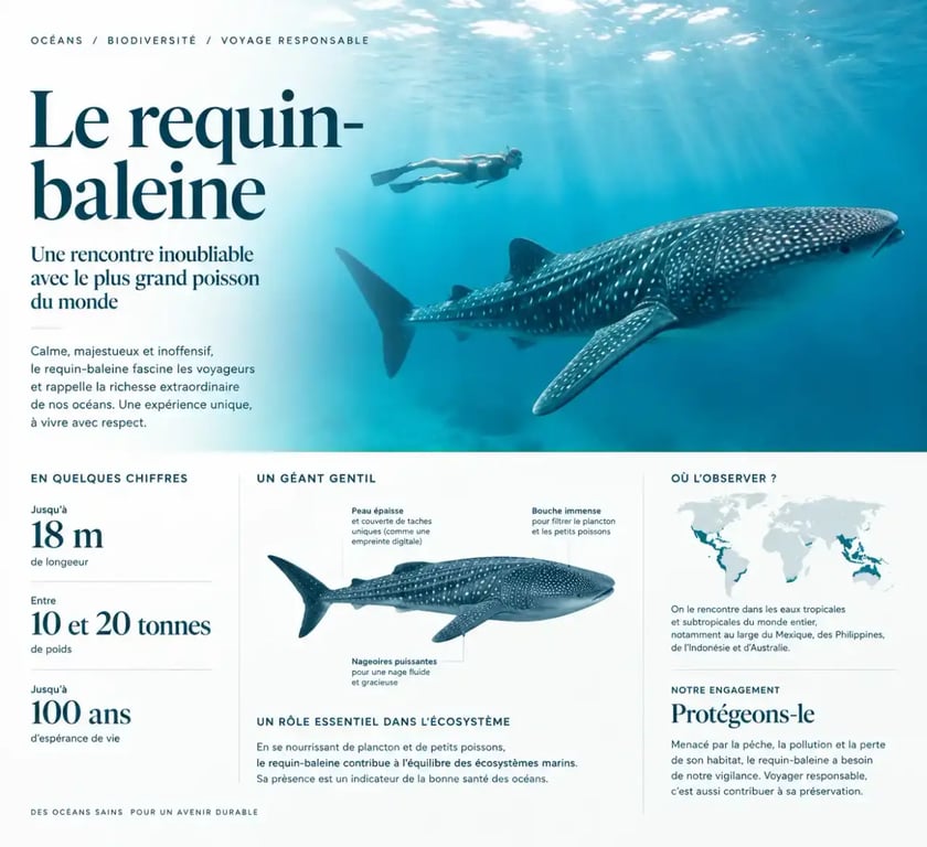 Nager avec les géants des mers : rencontre avec un requin-baleine en snorkeling